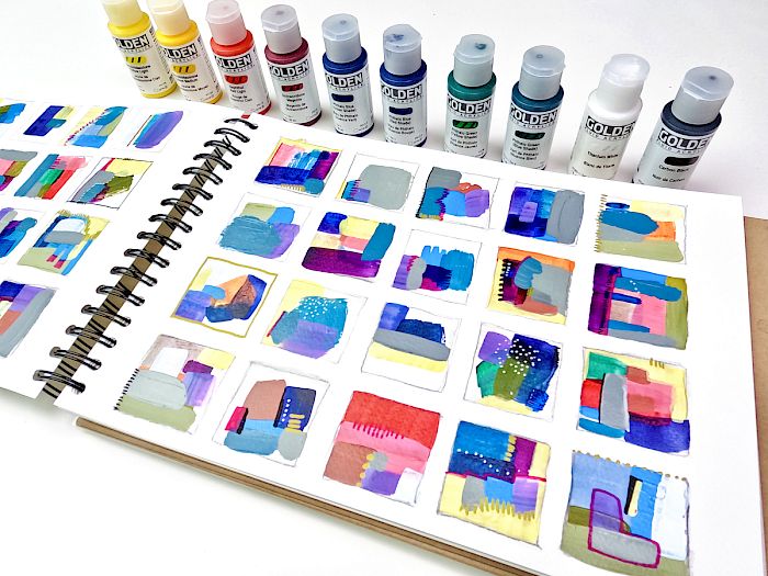 Gute Laune mit Grid Collagen - Mixed Media Spass in Serie